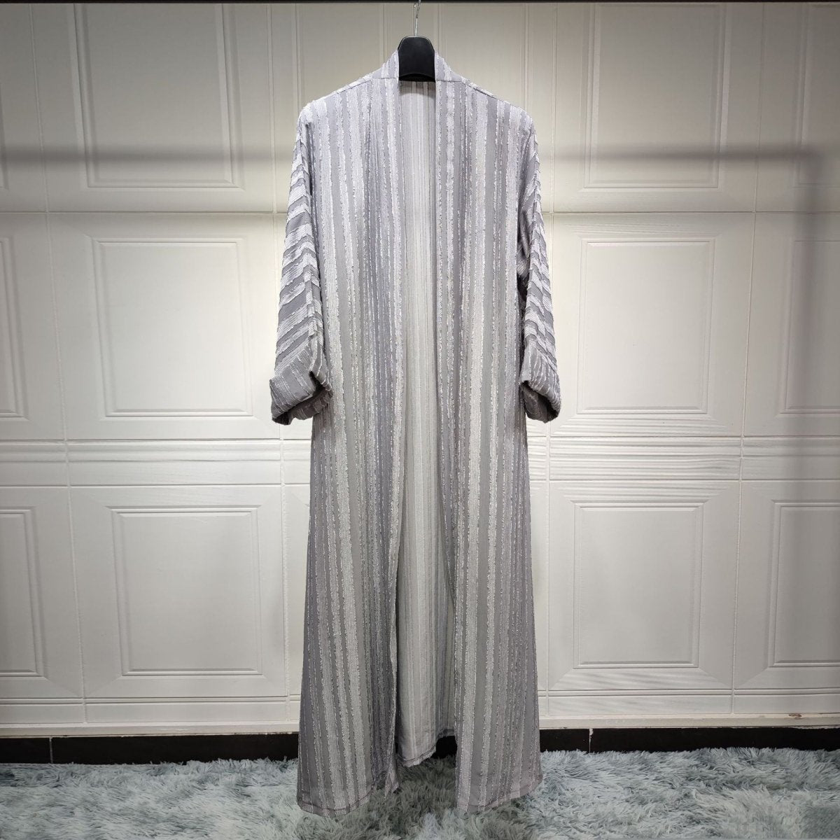 Cardigan Abaya Tricoté Vintage | Veste Longue Ouverte Modeste pour Femme (MOA217)