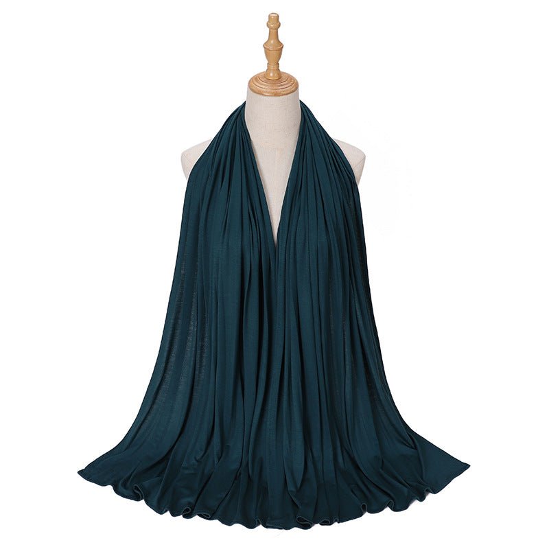 Hijab Premium Style Bohème en Coton Mercerisé Grand Format (MH114)