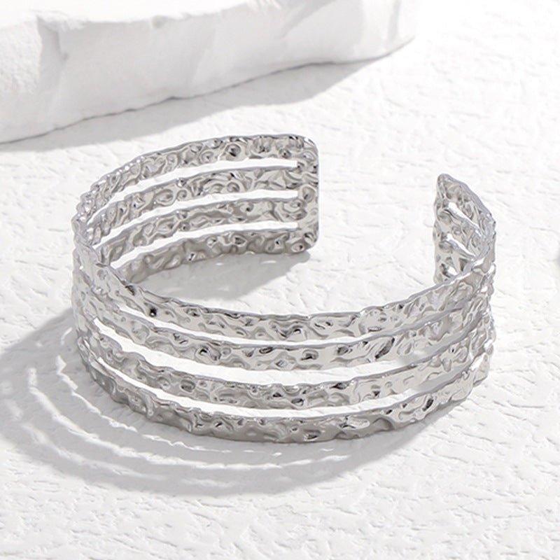Bracelet ajustable MAC143 en acier titane, couleur inaltérable