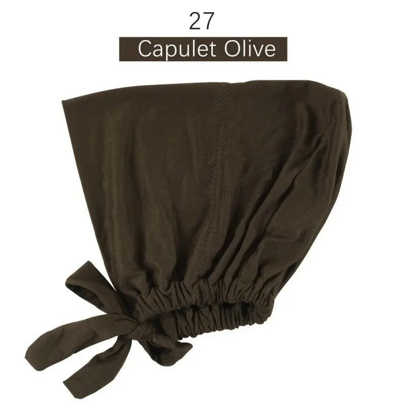 Sous-bonnet ajustable en coton stretch à nouer | Bonnet hijab (MH200)
