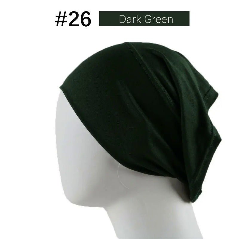 Bonnet Hijab en Coton Mercerisé | Bonnet Tube Extensible (MH198)