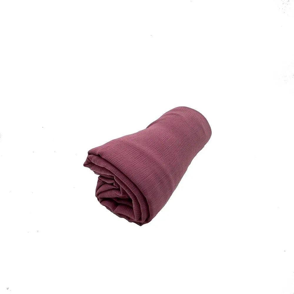 Écharpe Crêpe Hijab Chiffon Froissé pour Femme, Châle à Plis Ondulés (MH003)