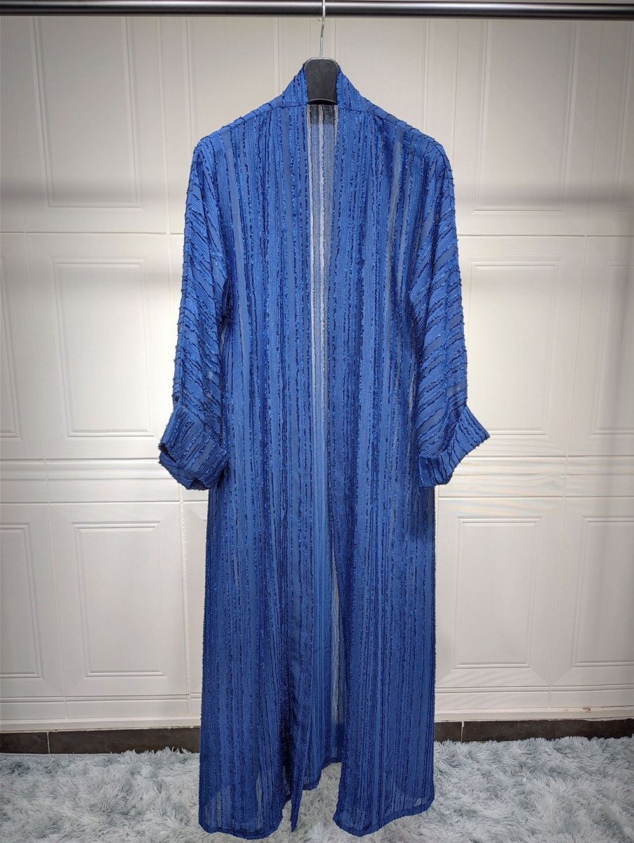 Cardigan Abaya Tricoté Vintage | Veste Longue Ouverte Modeste pour Femme (MOA217)