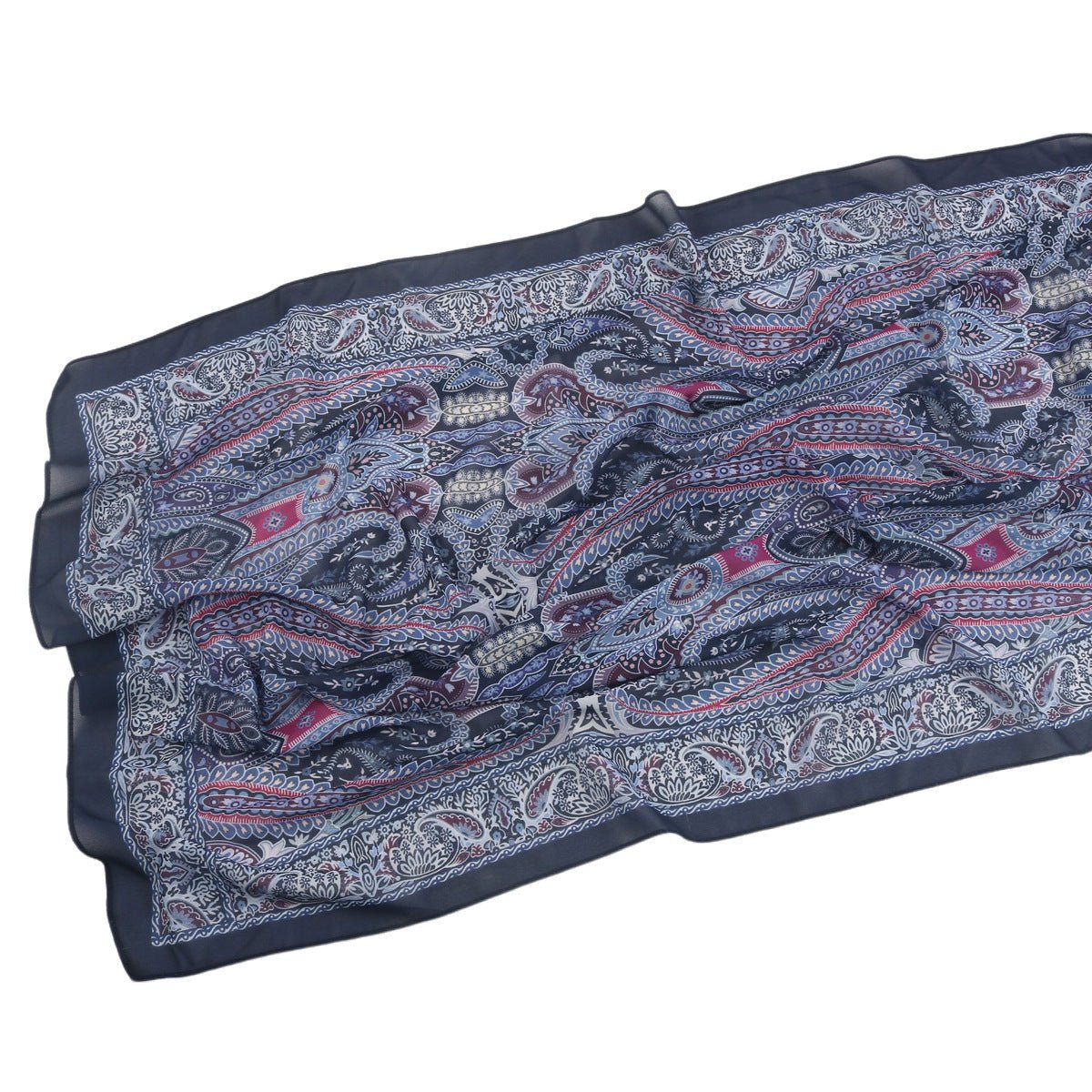 Écharpe Hijab en Mousseline Imprimée Élégante, Style Bohème, Respirante, Protection Solaire (MH136)