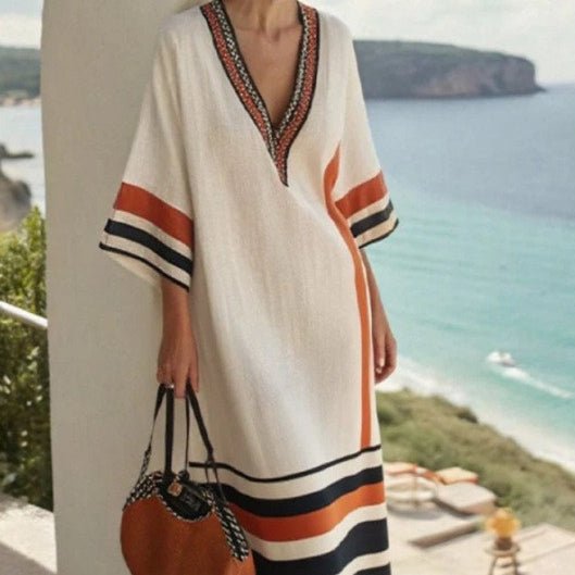 Robe Kaftan Maxi Imprimée (MS419)