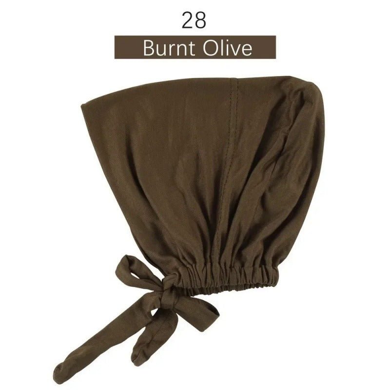 Sous-bonnet ajustable en coton stretch à nouer | Bonnet hijab (MH200)