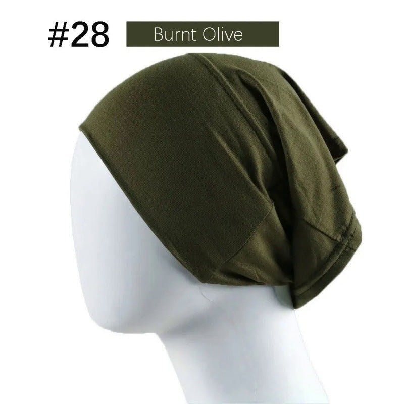 Bonnet Hijab en Coton Mercerisé | Bonnet Tube Extensible (MH198)