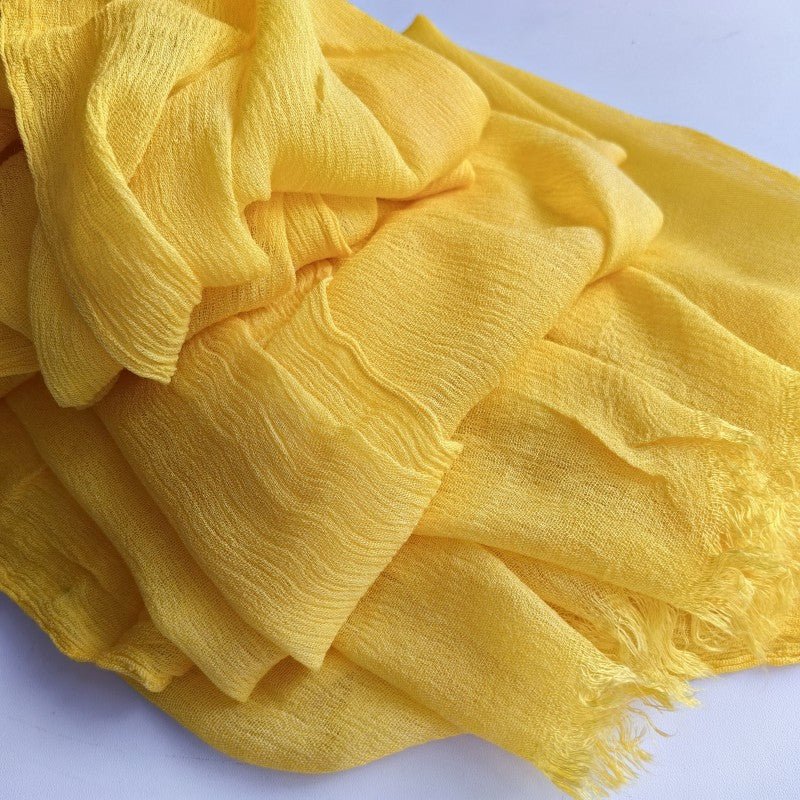 Hijab en coton à pompons | Hijab en crêpe à pompons (MH086)