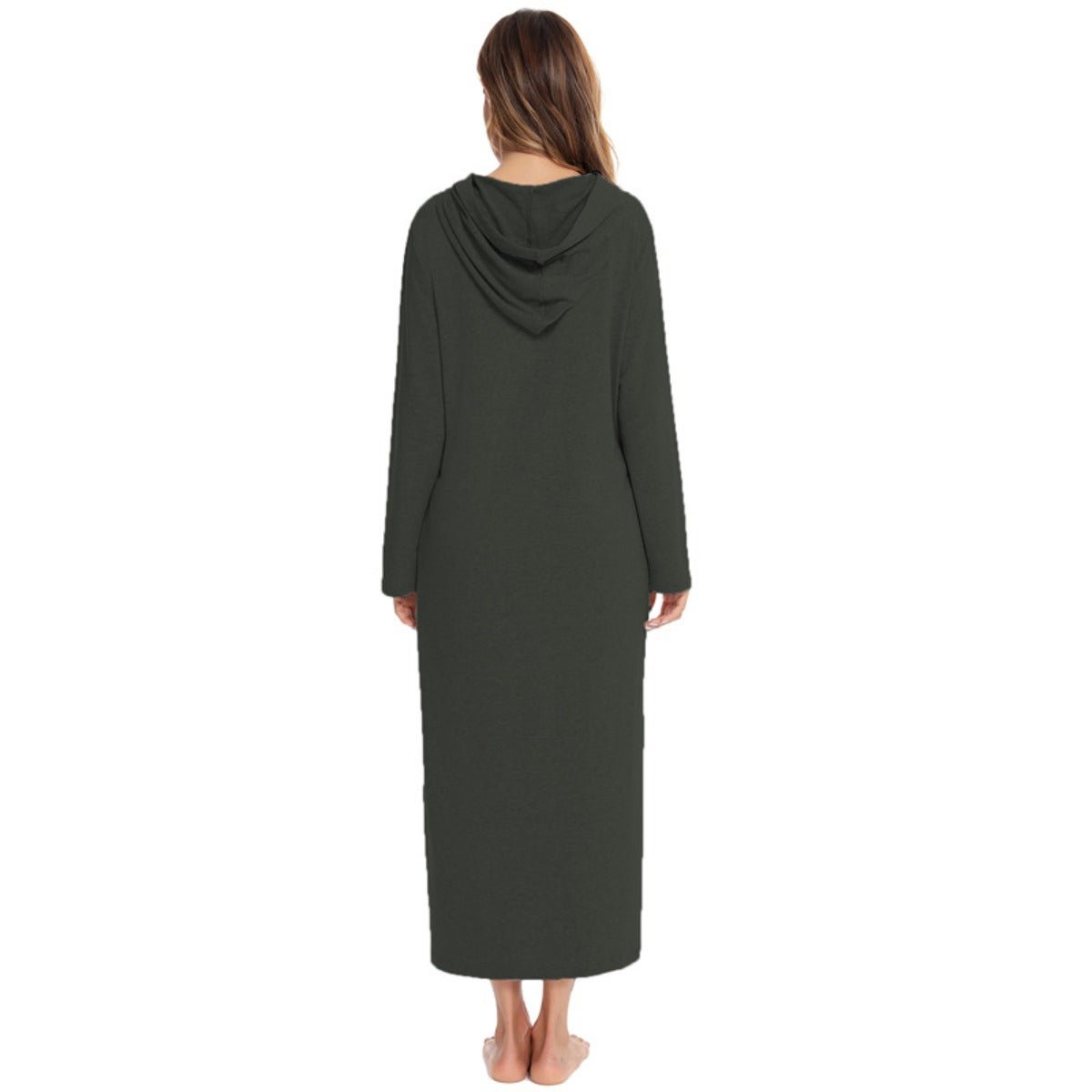 Cardigan long zippé et douillet avec poches | Confort Loungewear (MS110)