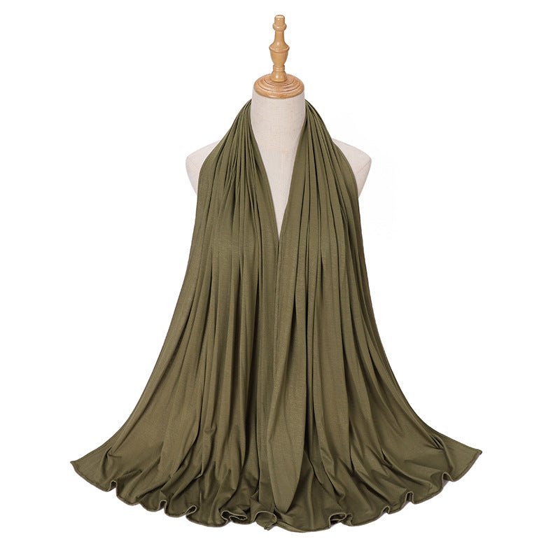 Hijab Premium Style Bohème en Coton Mercerisé Grand Format (MH114)