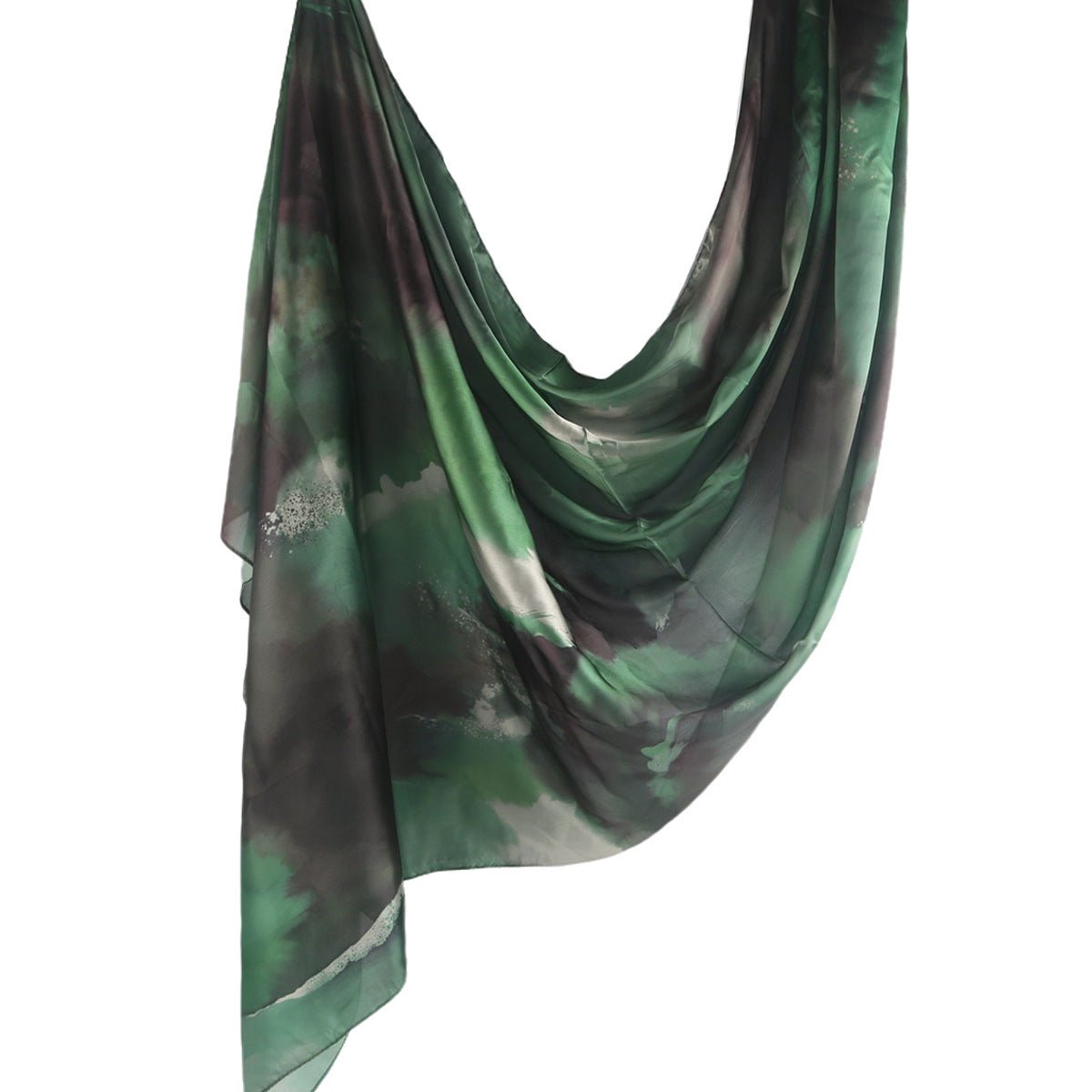 Foulard Hijab en Soie Imprimé Marbre (MH209)