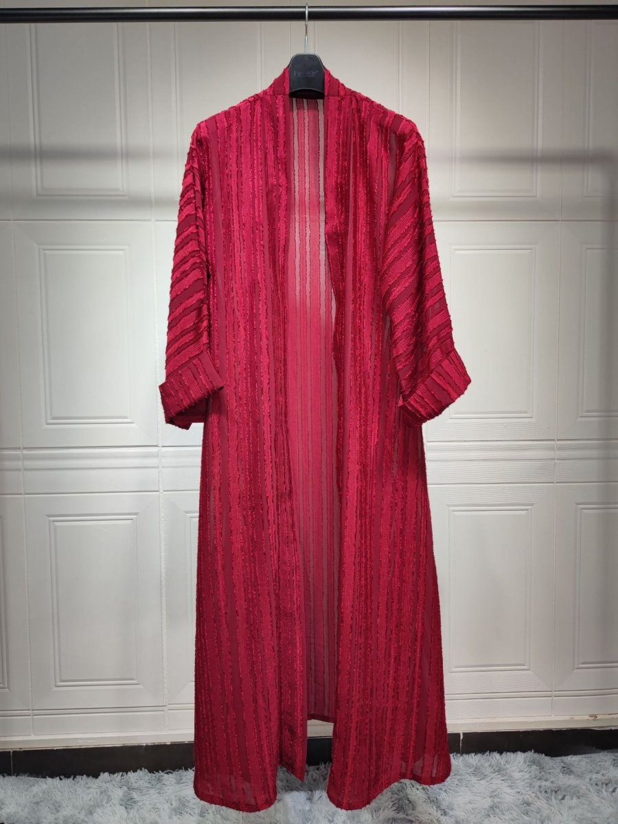Cardigan Abaya Tricoté Vintage | Veste Longue Ouverte Modeste pour Femme (MOA217)