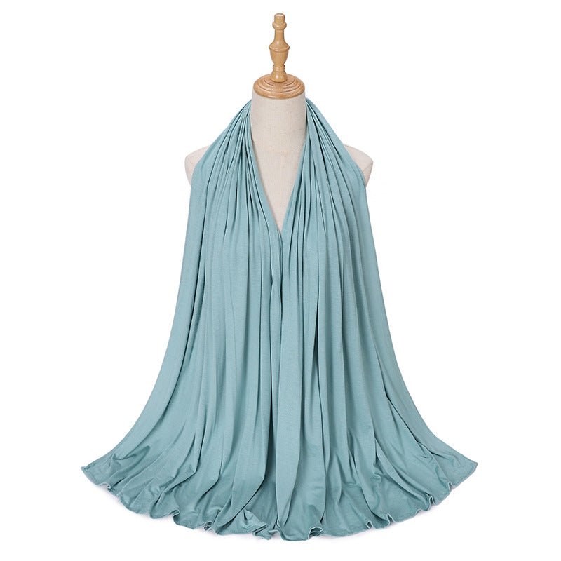Hijab Premium Style Bohème en Coton Mercerisé Grand Format (MH114)