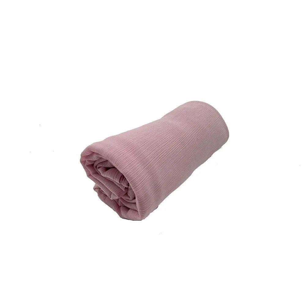 Écharpe Crêpe Hijab Chiffon Froissé pour Femme, Châle à Plis Ondulés (MH003)