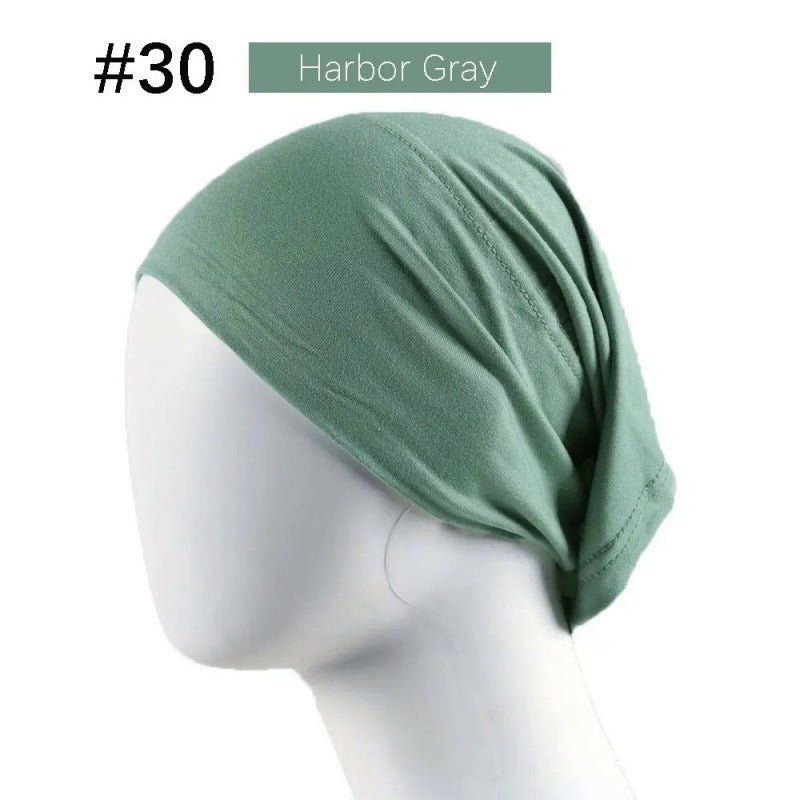 Bonnet Hijab en Coton Mercerisé | Bonnet Tube Extensible (MH198)