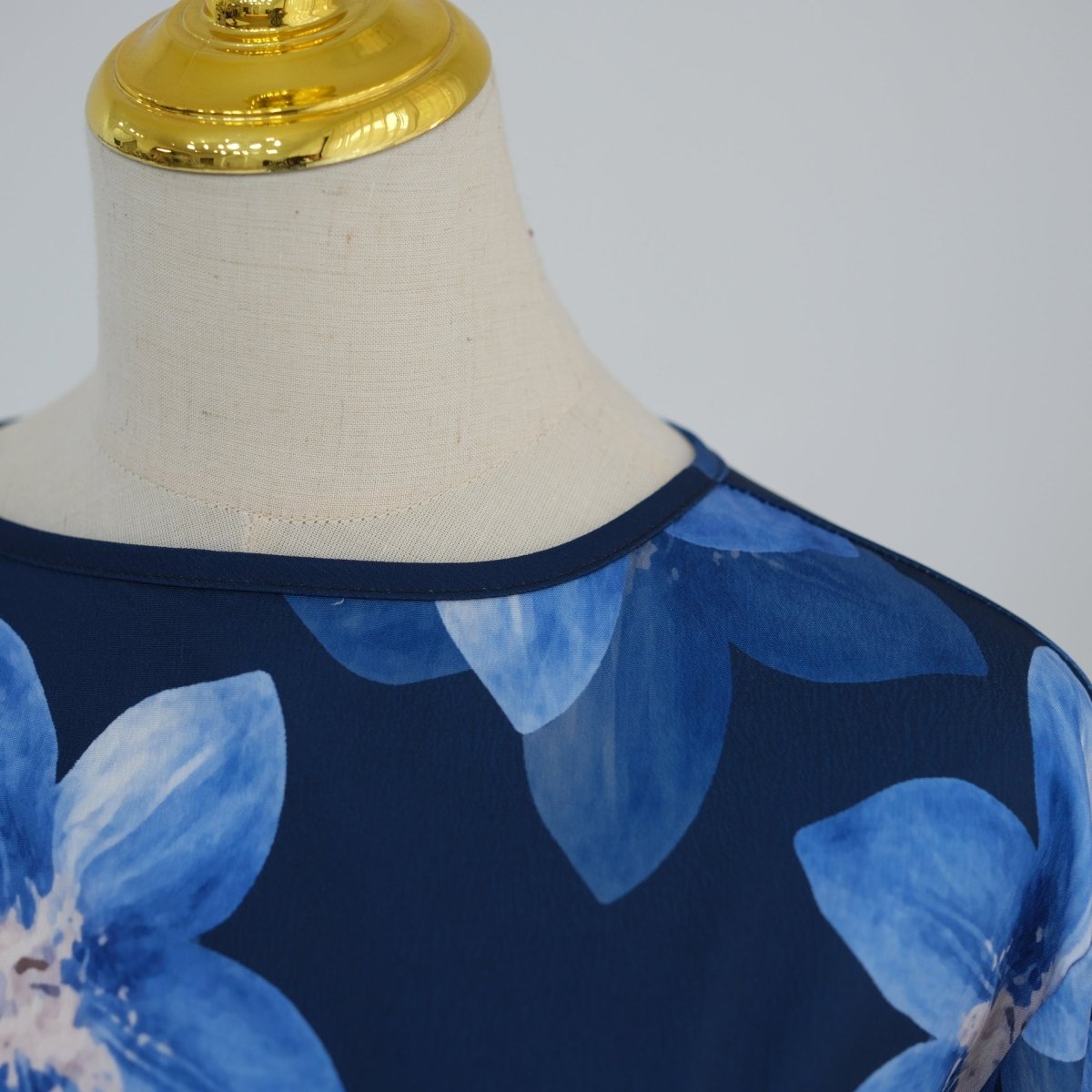 Robe Maxi Froissée Délavée à Imprimé Floral (MS437)