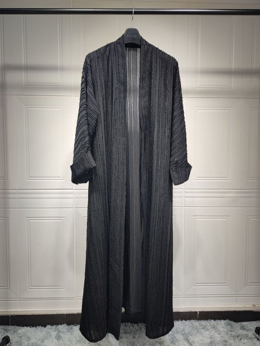 Cardigan Abaya Tricoté Vintage | Veste Longue Ouverte Modeste pour Femme (MOA217)