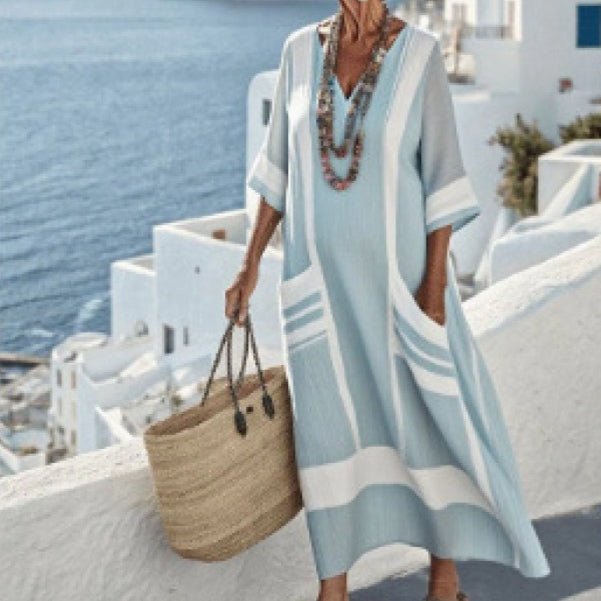 Robe Kaftan Maxi Imprimée (MS419)