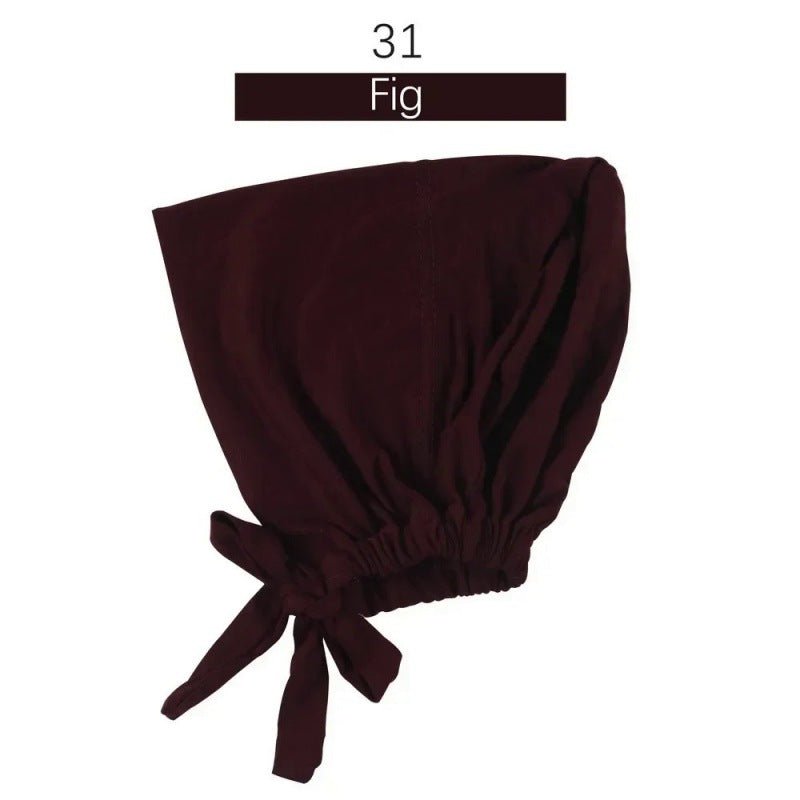 Sous-bonnet ajustable en coton stretch à nouer | Bonnet hijab (MH200)