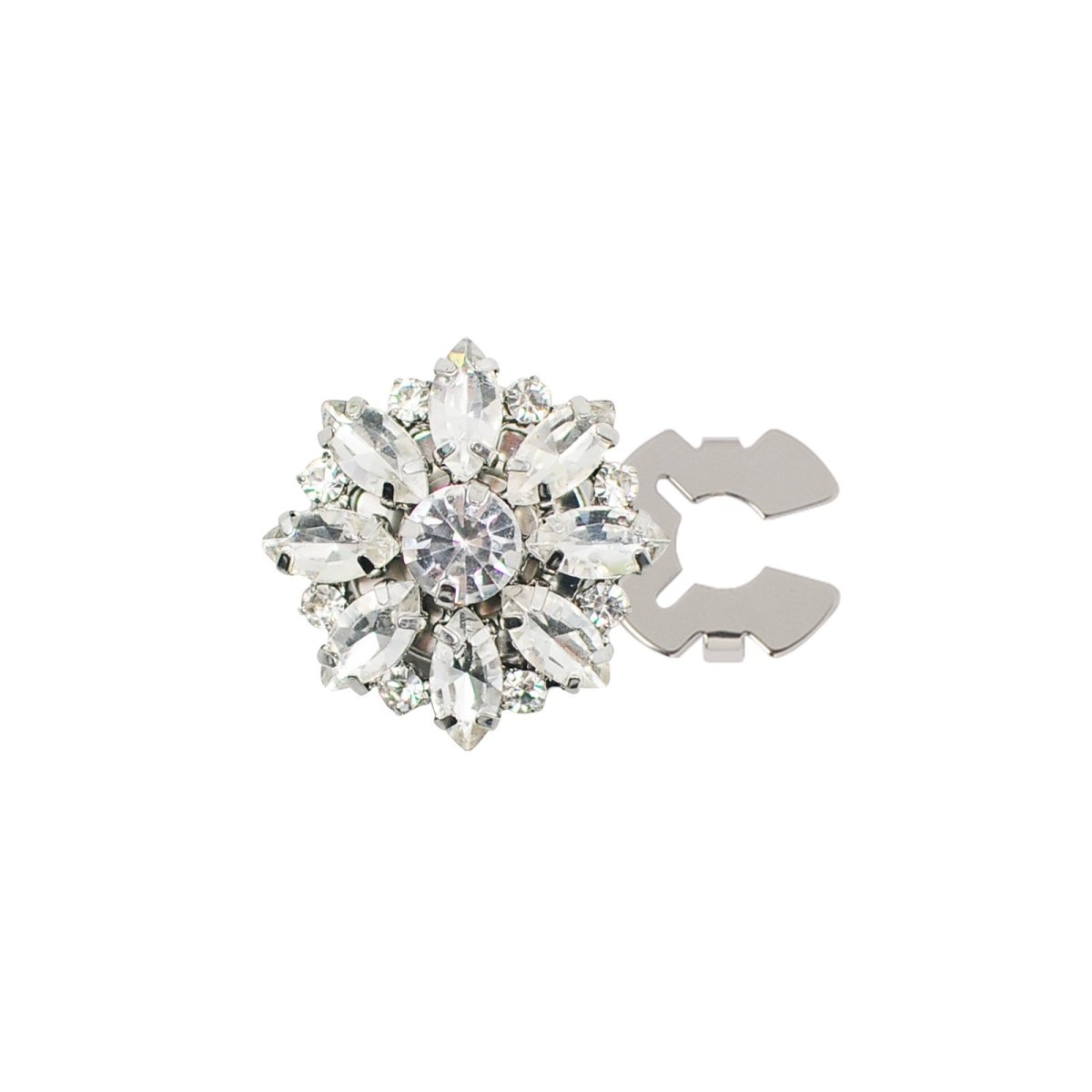 Cache-boutons strass | Pinces décoratives fleurs cristal (MAC359)
