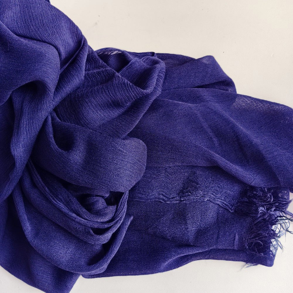 Hijab en coton à pompons | Hijab en crêpe à pompons (MH086)