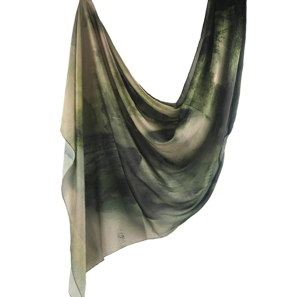 Foulard Hijab en Soie Imprimé Marbre (MH209)