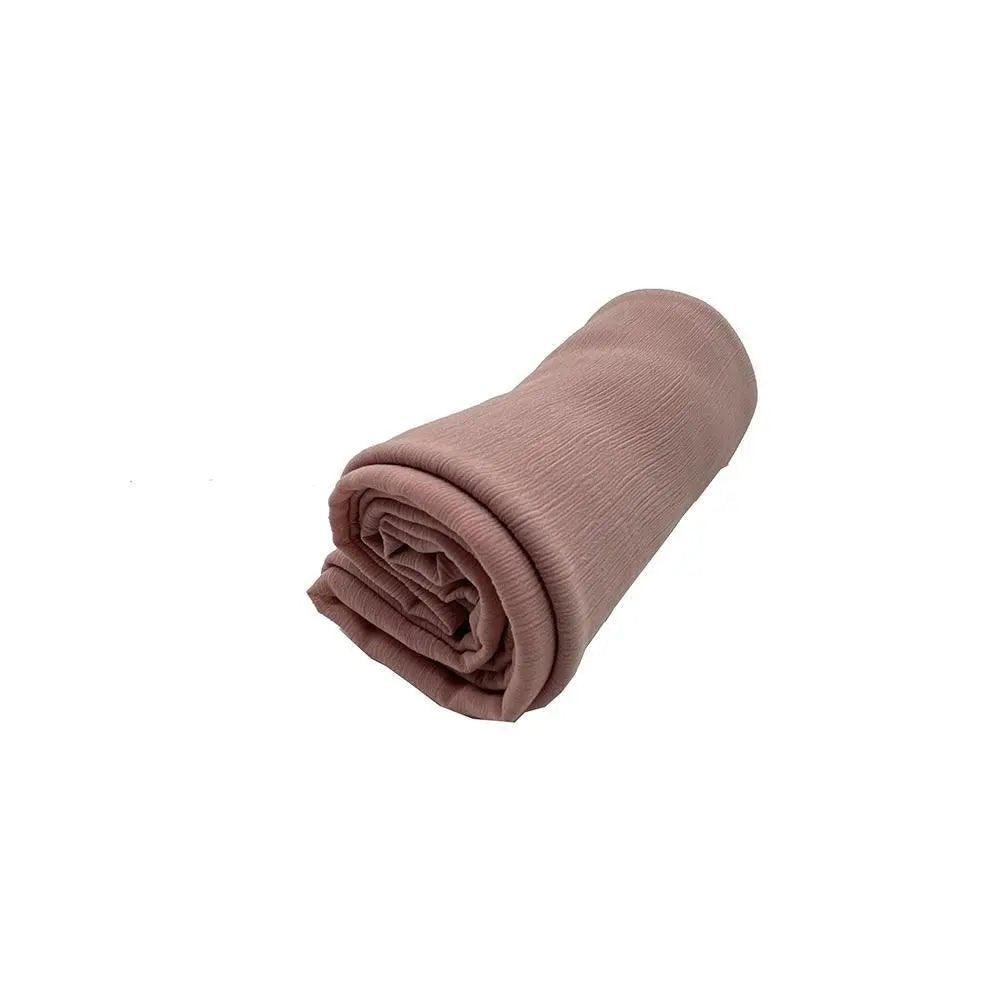 Écharpe Crêpe Hijab Chiffon Froissé pour Femme, Châle à Plis Ondulés (MH003)
