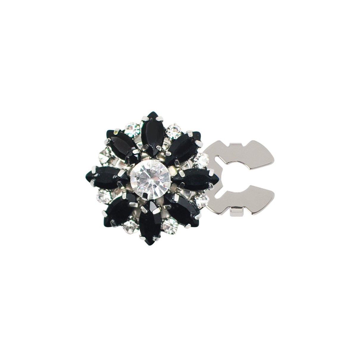 Cache-boutons strass | Pinces décoratives fleurs cristal (MAC359)