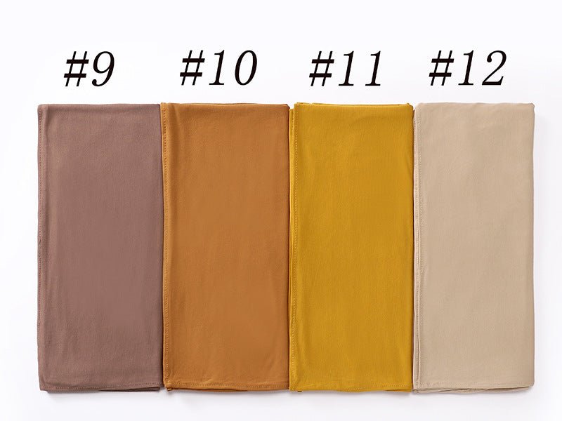 Hijab Premium Style Bohème en Coton Mercerisé Grand Format (MH114)