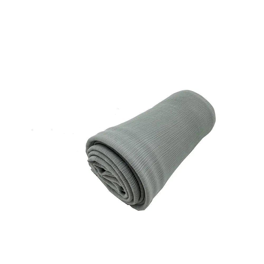 Écharpe Crêpe Hijab Chiffon Froissé pour Femme, Châle à Plis Ondulés (MH003)