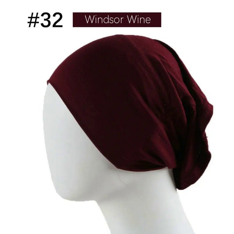 Bonnet Hijab en Coton Mercerisé | Bonnet Tube Extensible (MH198)