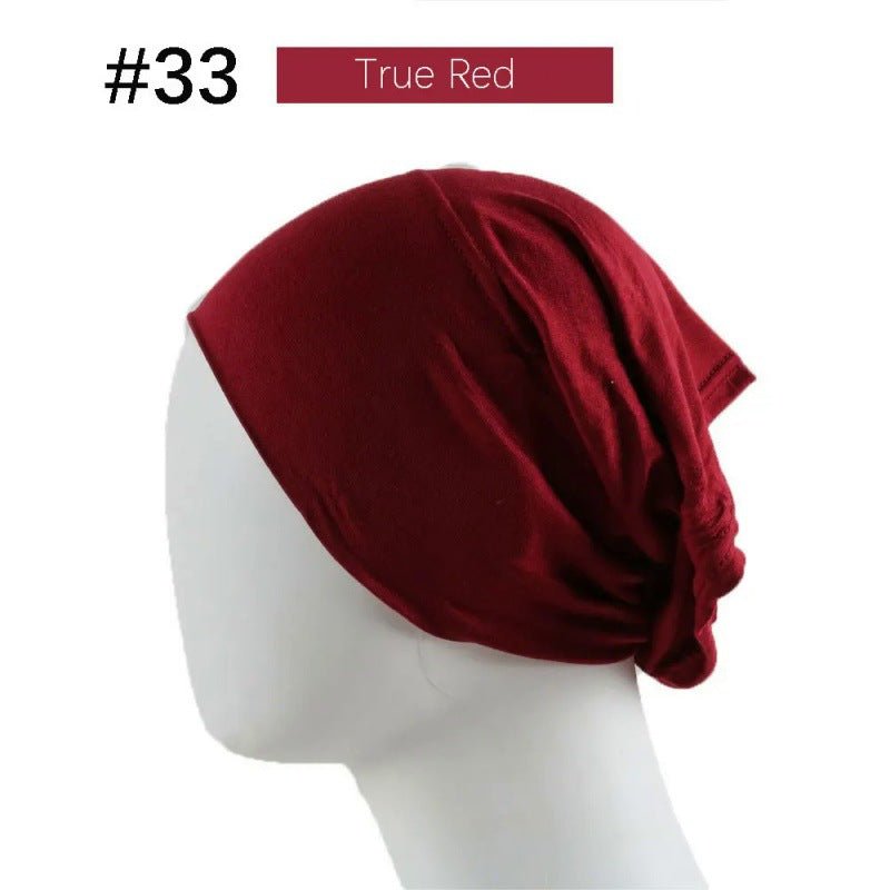 Bonnet Hijab en Coton Mercerisé | Bonnet Tube Extensible (MH198)