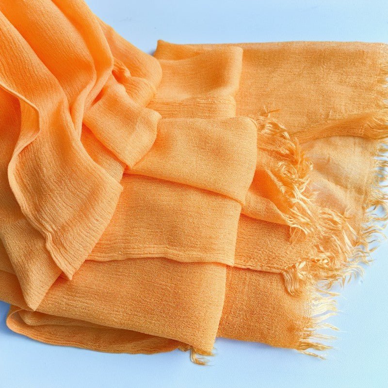 Hijab en coton à pompons | Hijab en crêpe à pompons (MH086)