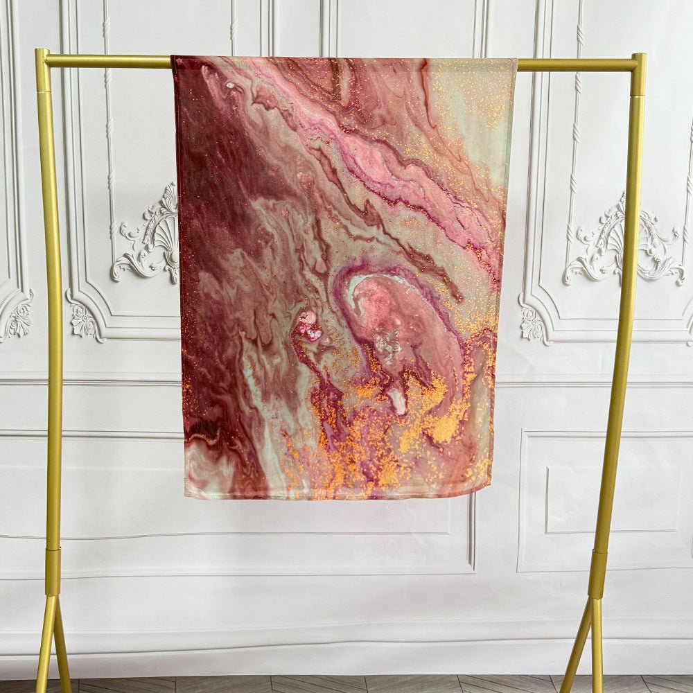 Hijab en coton artistique aquarelle avec motifs floraux peints (MH144)