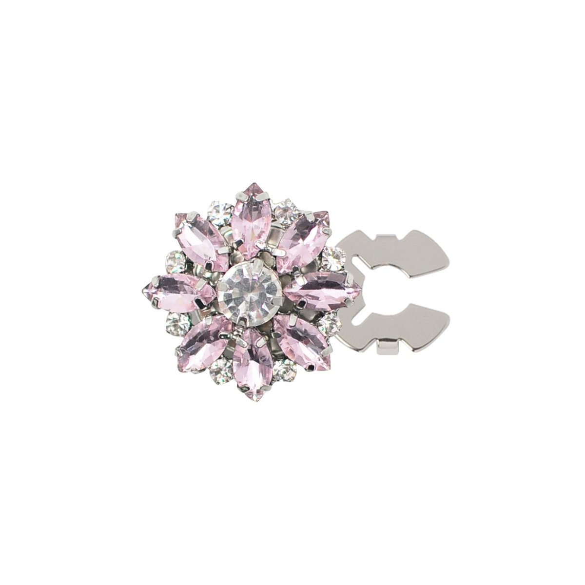 Cache-boutons strass | Pinces décoratives fleurs cristal (MAC359)