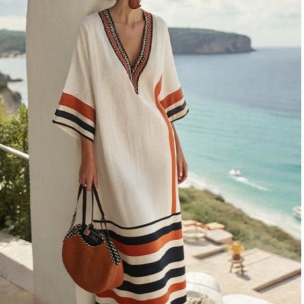 Robe Kaftan Maxi Imprimée (MS419)