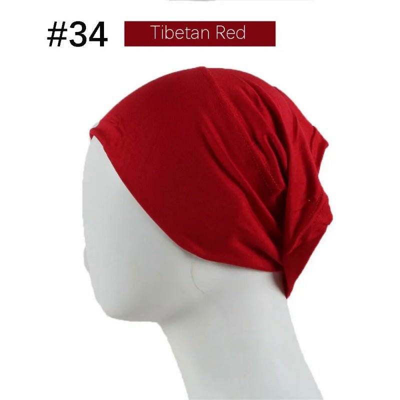 Bonnet Hijab en Coton Mercerisé | Bonnet Tube Extensible (MH198)