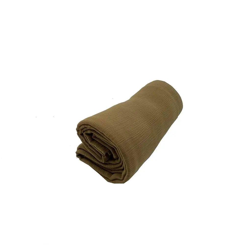 Écharpe Crêpe Hijab Chiffon Froissé pour Femme, Châle à Plis Ondulés (MH003)