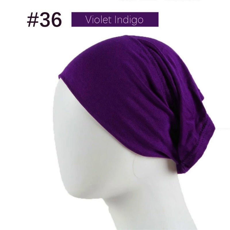 Bonnet Hijab en Coton Mercerisé | Bonnet Tube Extensible (MH198)