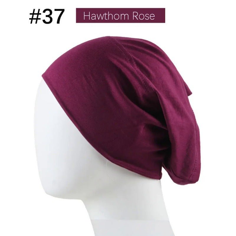 Bonnet Hijab en Coton Mercerisé | Bonnet Tube Extensible (MH198)