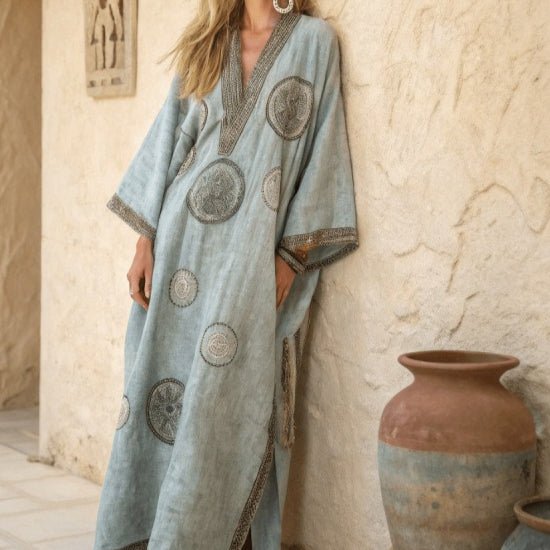 Robe Kaftan Maxi Imprimée (MS419)