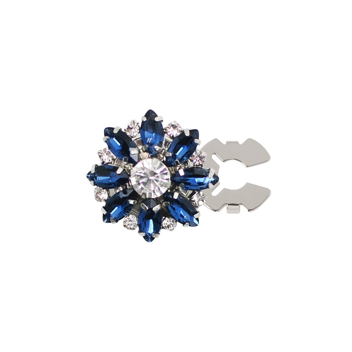 Cache-boutons strass | Pinces décoratives fleurs cristal (MAC359)