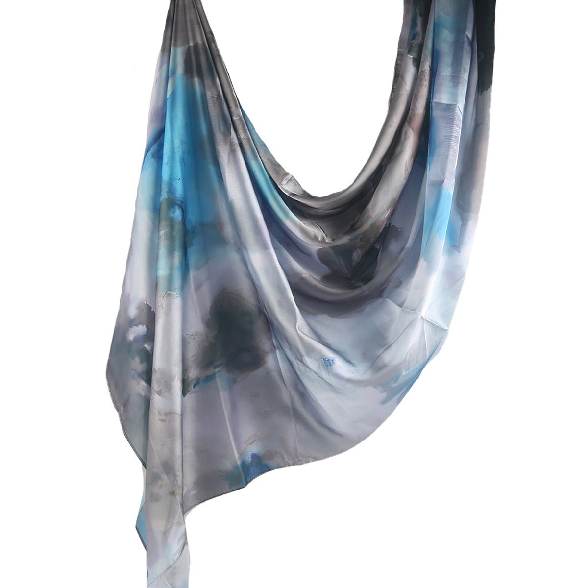 Foulard Hijab en Soie Imprimé Marbre (MH209)
