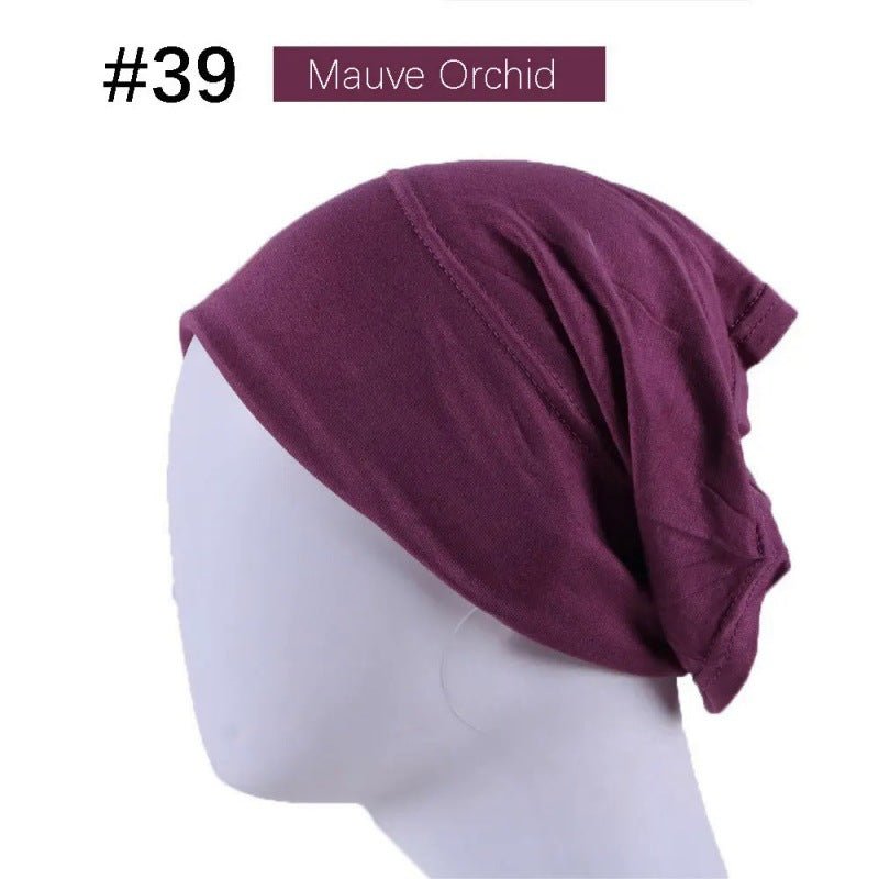 Bonnet Hijab en Coton Mercerisé | Bonnet Tube Extensible (MH198)