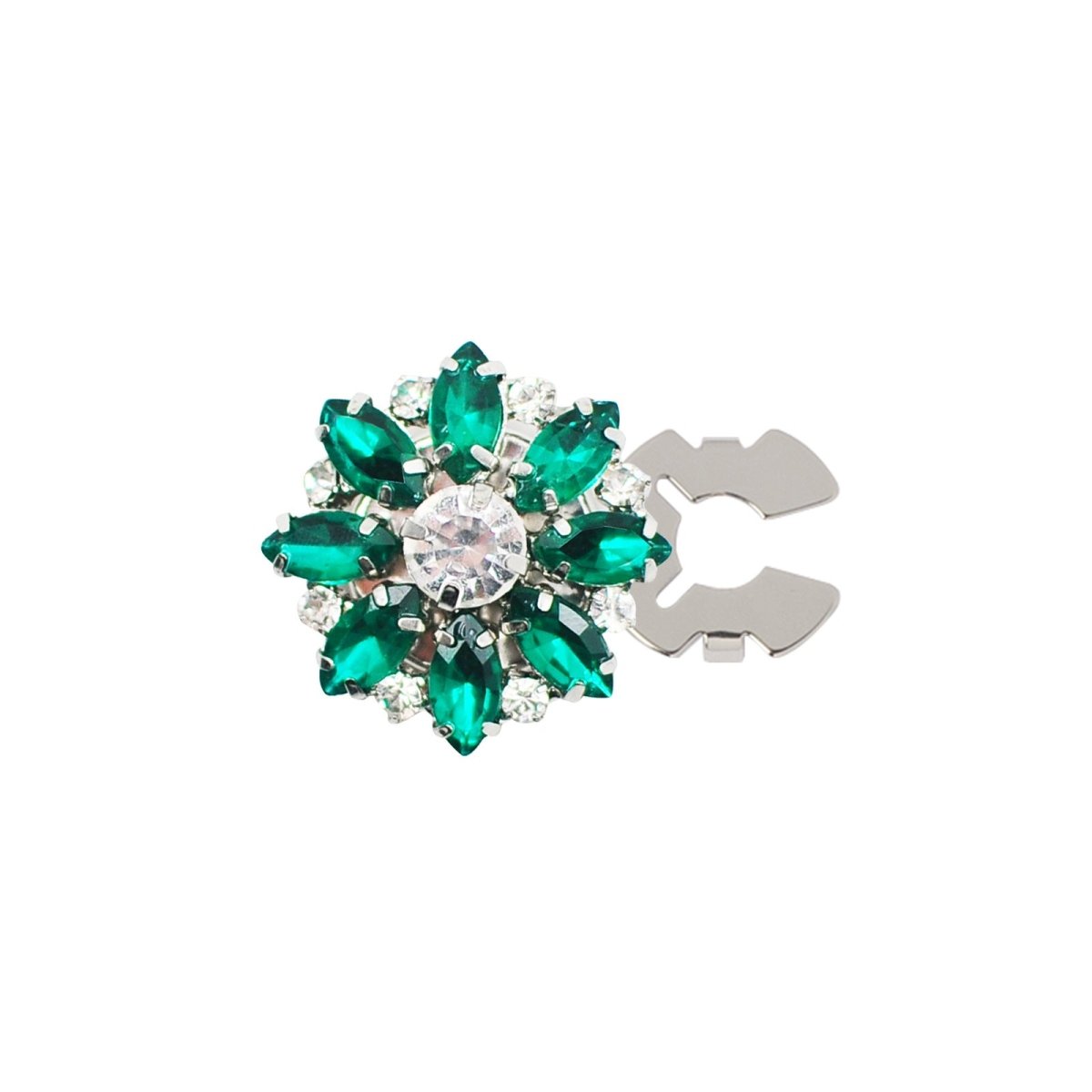 Cache-boutons strass | Pinces décoratives fleurs cristal (MAC359)