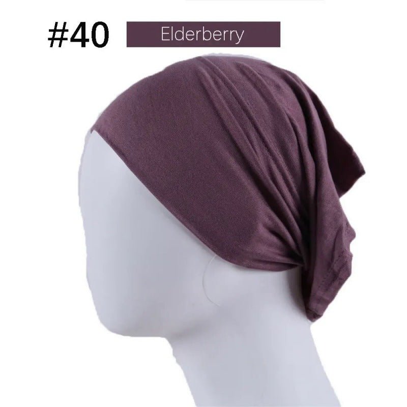 Bonnet Hijab en Coton Mercerisé | Bonnet Tube Extensible (MH198)