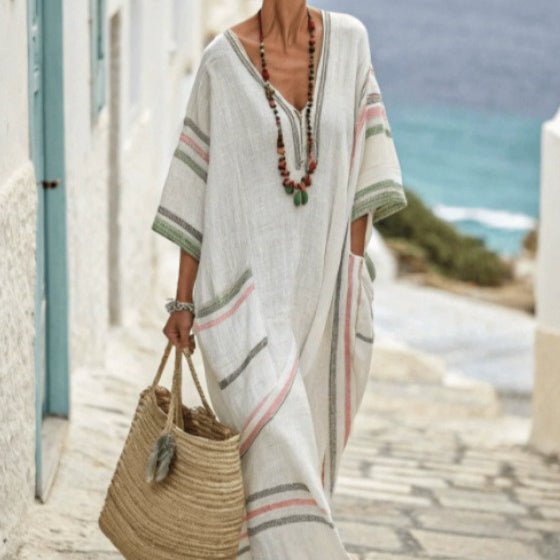 Robe Kaftan Maxi Imprimée (MS419)
