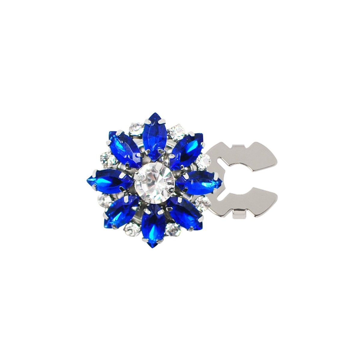 Cache-boutons strass | Pinces décoratives fleurs cristal (MAC359)