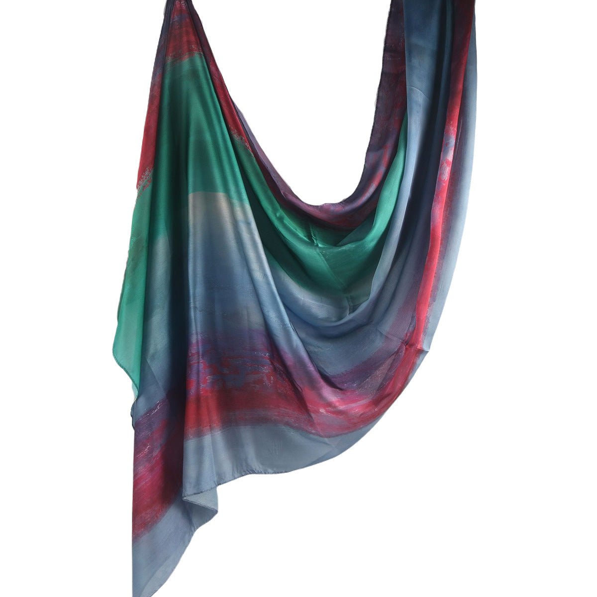 Foulard Hijab en Soie Imprimé Marbre (MH209)