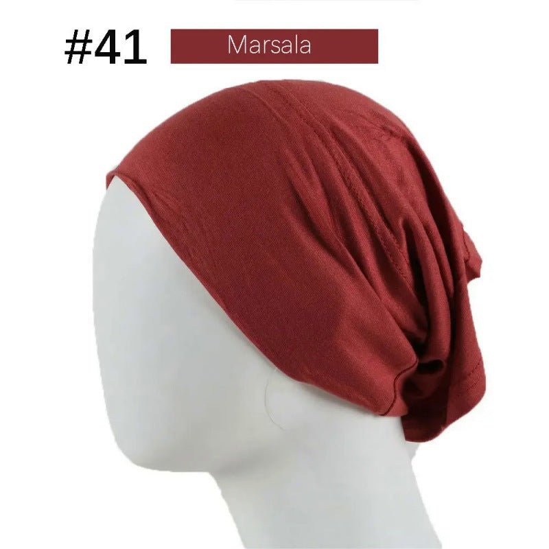 Bonnet Hijab en Coton Mercerisé | Bonnet Tube Extensible (MH198)